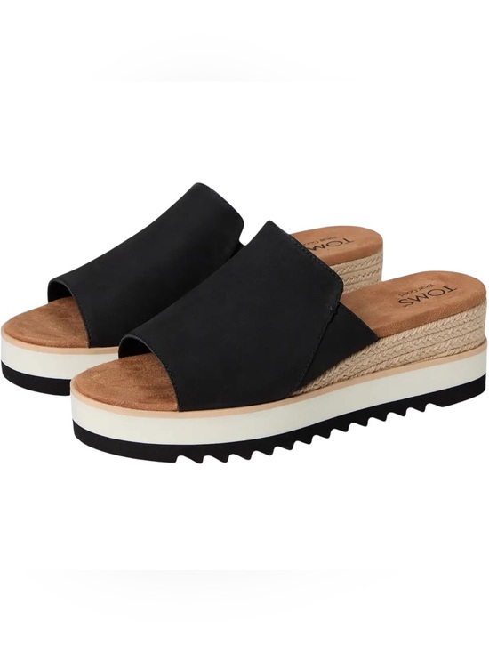 Toms Shoes - NEW TOMS Diana Wedge Sandal Black